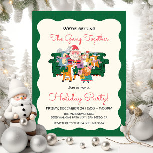 Doodle Sketch Office Holiday Party Friendsmas Invitation