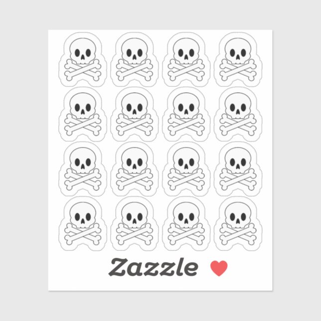 Doodle Skull and Crossbones Halloween Planner  (Sheet)