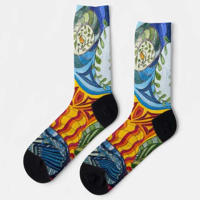 Doodle Socks by Jill (Left)