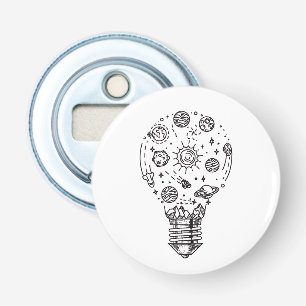 Doodle Solar System in Bulb Bottle Opener