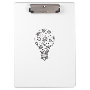 Doodle Solar System in Bulb Clipboard