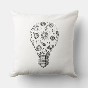 Doodle Solar System in Bulb Cushion