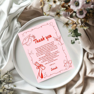 Doodle Style Hand drawn Graduation Thank You Card