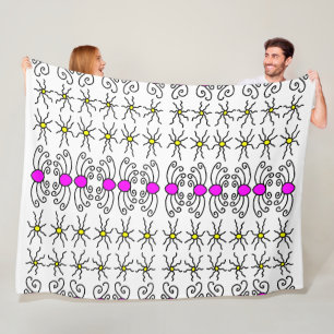 Doodle Sun Fleece Blanket