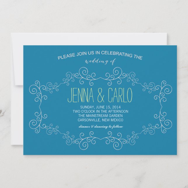 doodle swirl invitation (Front)