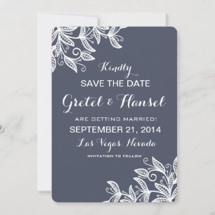 doodle swirl leaves save the date