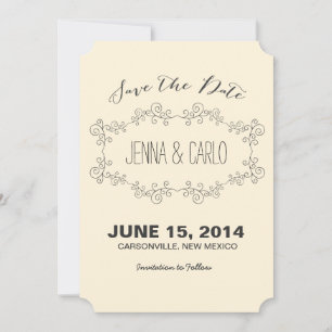 doodle swirl save the date