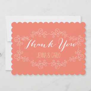 doodle swirl thank you card