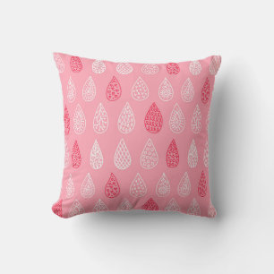 Doodle water drops: vintage pattern cushion