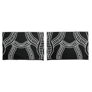 Doodle wave ribbon pillowcase