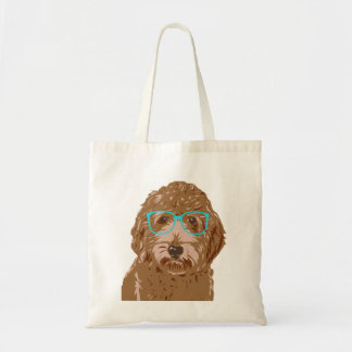 Doodle Wearing Glasses Tote Bag