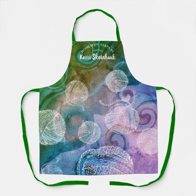 Doodle yarn knitting crochet homespun craft show apron (Front)