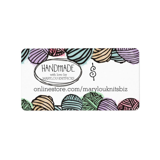 Doodle yarn knitting crochet homespun price label (Front)