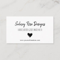 Doodled Black Heart Handcrafted Goods