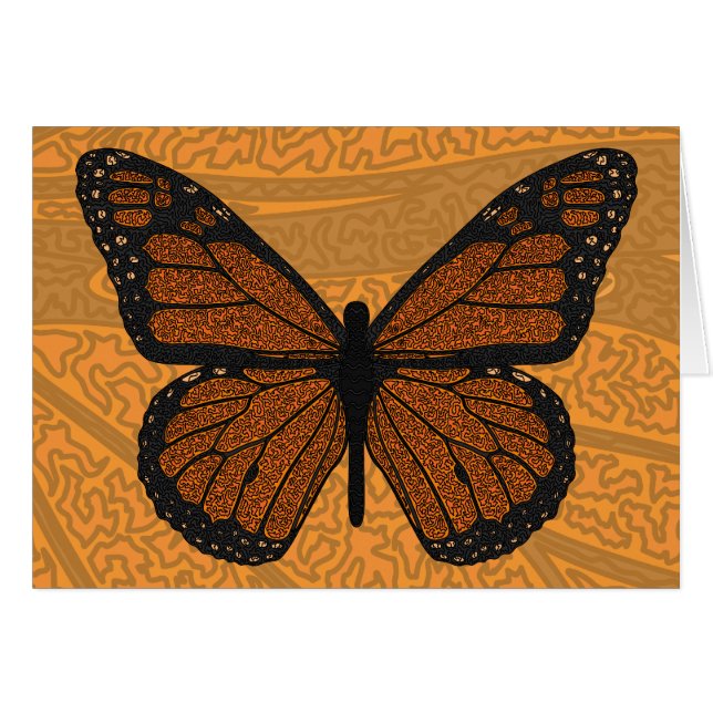 Doodled Monarch Card (Front Horizontal)