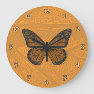 Doodled Monarch Clock