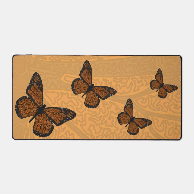 Doodled Monarch Desk Mat (Front)