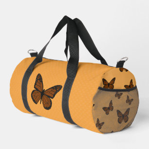 Doodled Monarch Duffle Bag