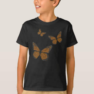 Doodled Monarch Kid's and Baby Dark- Shirt