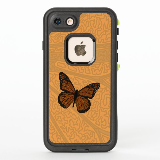 Doodled Monarch Lifeproof Case (Back)