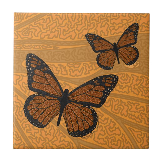 Doodled Monarch Tile (Front)