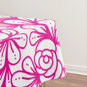 Doodleroses pink tablecloth