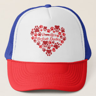 Doodles Before Dudes Heart Trucker Hat