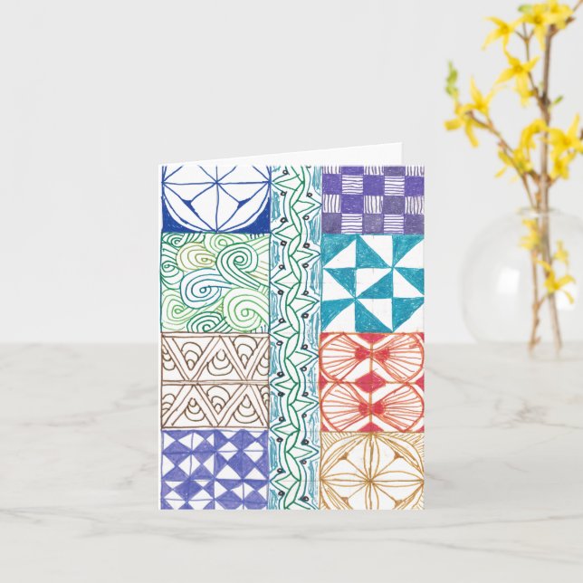 Doodles Card (Yellow Flower)