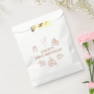 Doodles Circus First Birthday Party Favour Bag