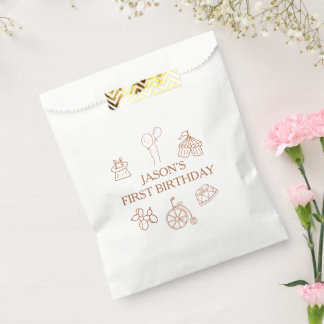 Doodles Circus First Birthday Party Favour Bag