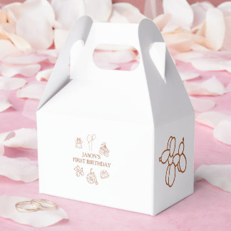Doodles Circus First Birthday Party Favour Box