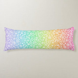 Doodles! Fun Rainbow Blanket Body Cushion
