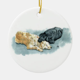 Doodles in Love Ceramic Ornament
