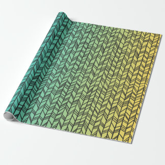 Doodles on Teal & Yellow Wrapping Paper