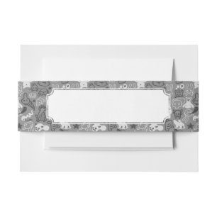 doodles pattern illustration invitation belly band
