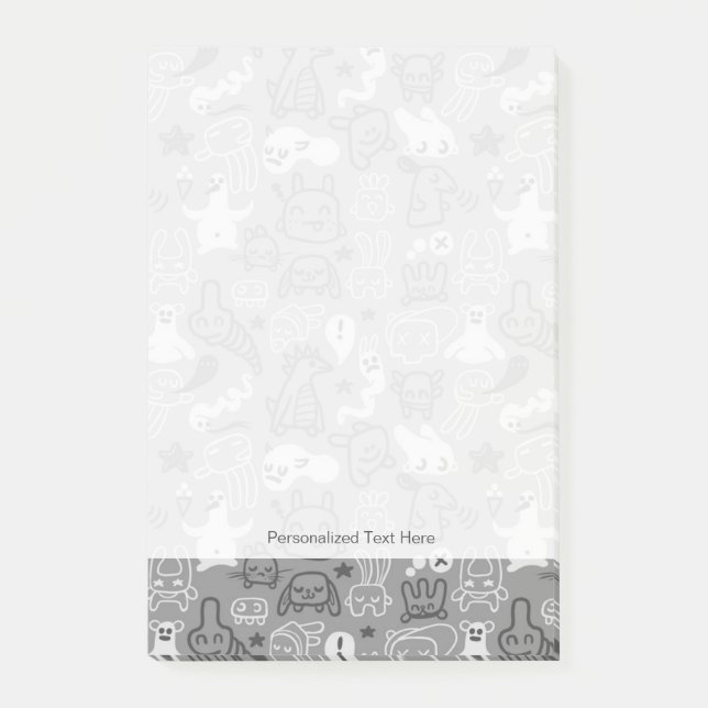 doodles pattern illustration post-it notes (Front)