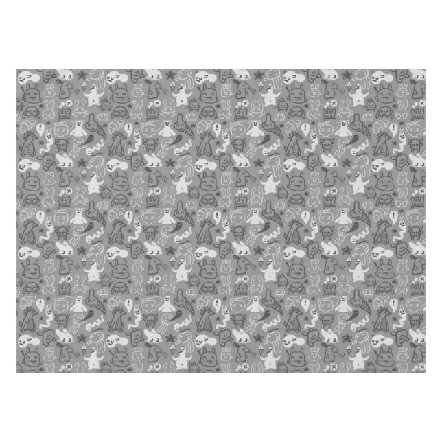 doodles pattern illustration tablecloth (Front (Horizontal))