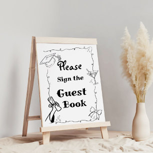 Doodles style Hand Drawn Graduation guest book