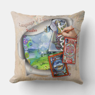 Doodling on the Language of Light Cushion