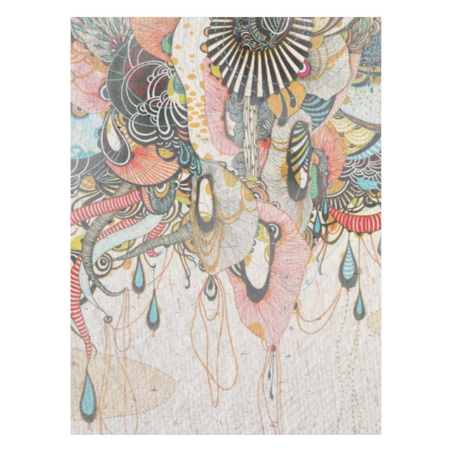 Doodling on the Language of Light Tablecloth (Front)