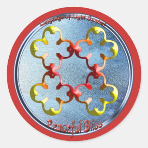 Doodling on the symbol of Peaceful Bliss Classic Round Sticker