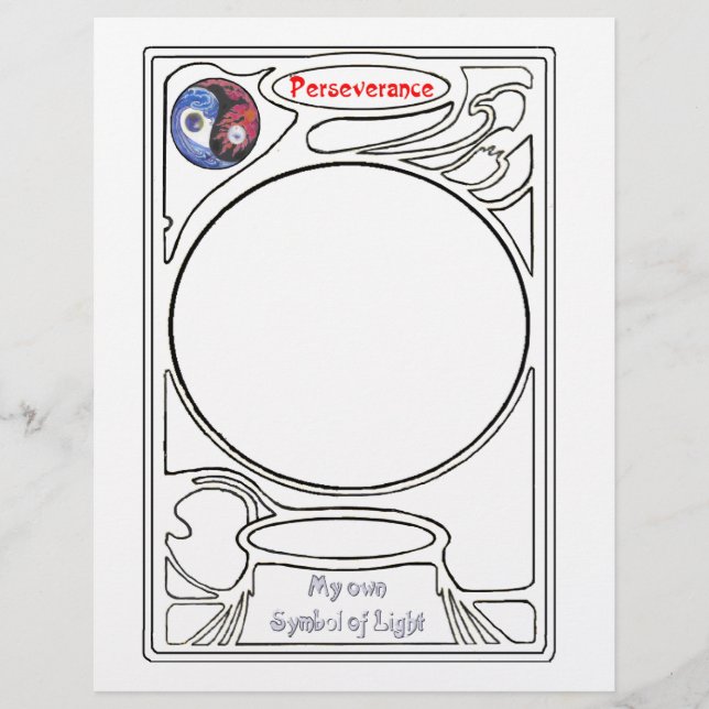 Doodling on the symbol of perseverance custom letterhead (Front)