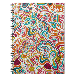 Doodling pattern notebook