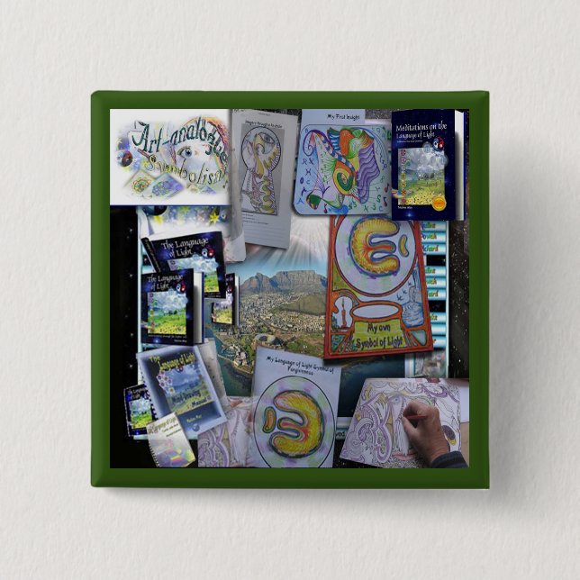 Doodling workbooks 15 cm square badge (Front)