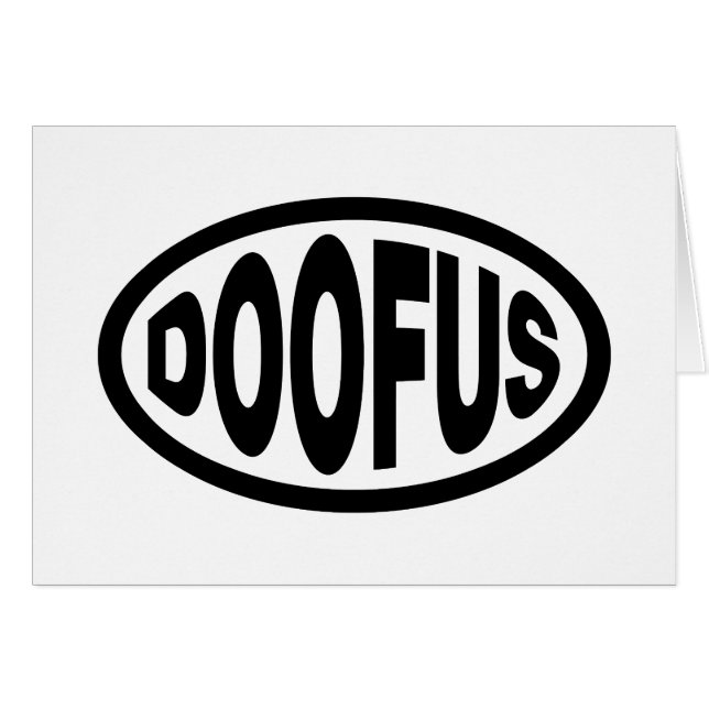 DOOFUS CARD (Front Horizontal)