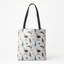 Doofy Birds Pattern Tote Bag
