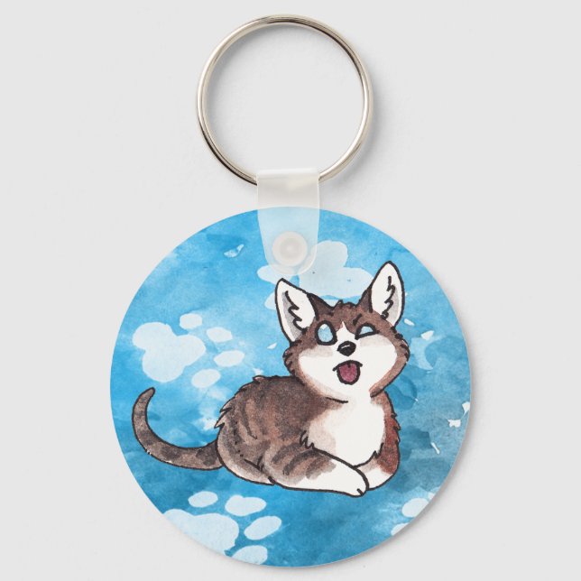 Doofy Cat Keychain (Front)