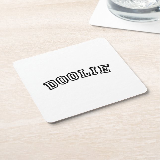 DOOLIE SQUARE PAPER COASTER (Angled)