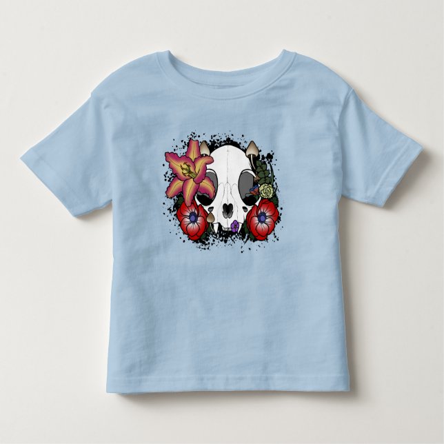 Doom and Bloom Cat Skull Toddler T-Shirt (Front)