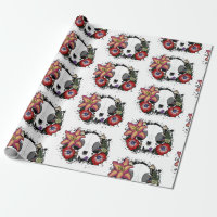 Doom and Bloom Cat Skull